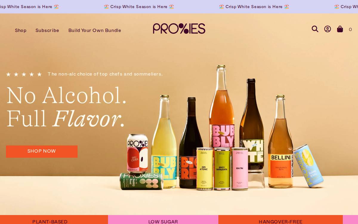 Drinkproxies website preview