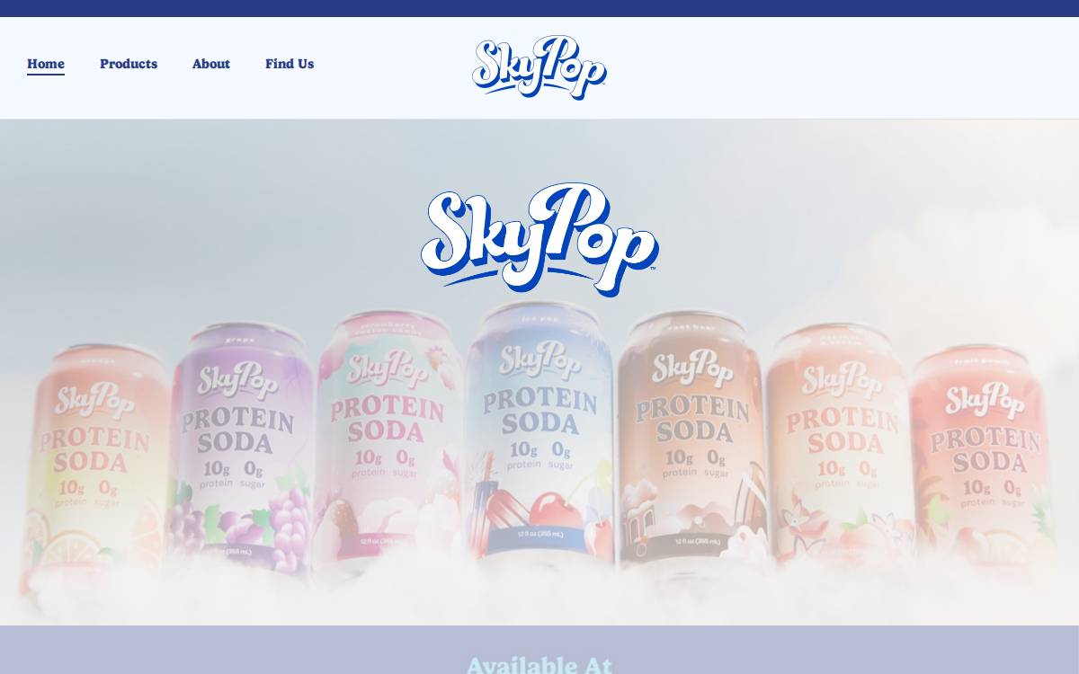 Drinkskypop website preview