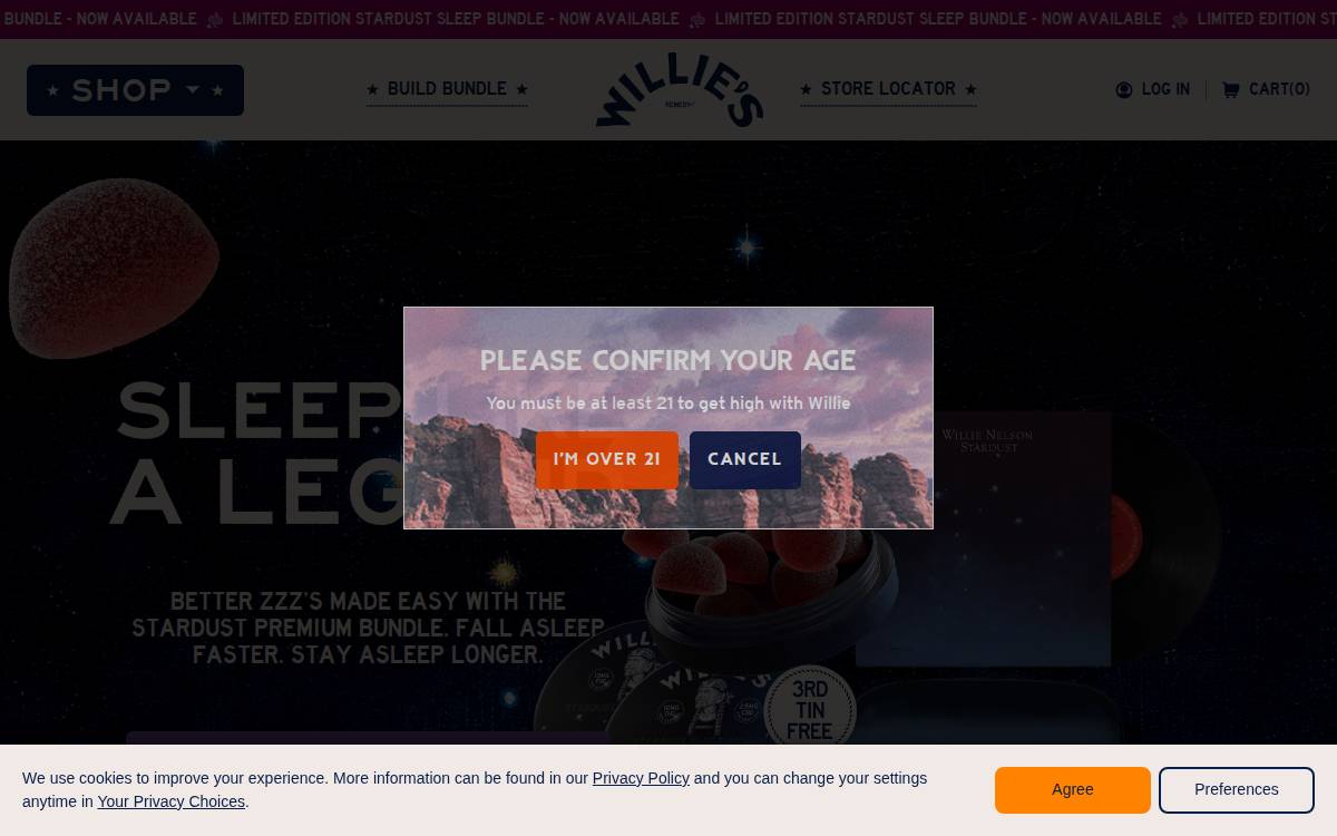 Drinkwillies website preview
