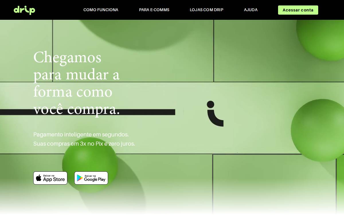 Drip website preview