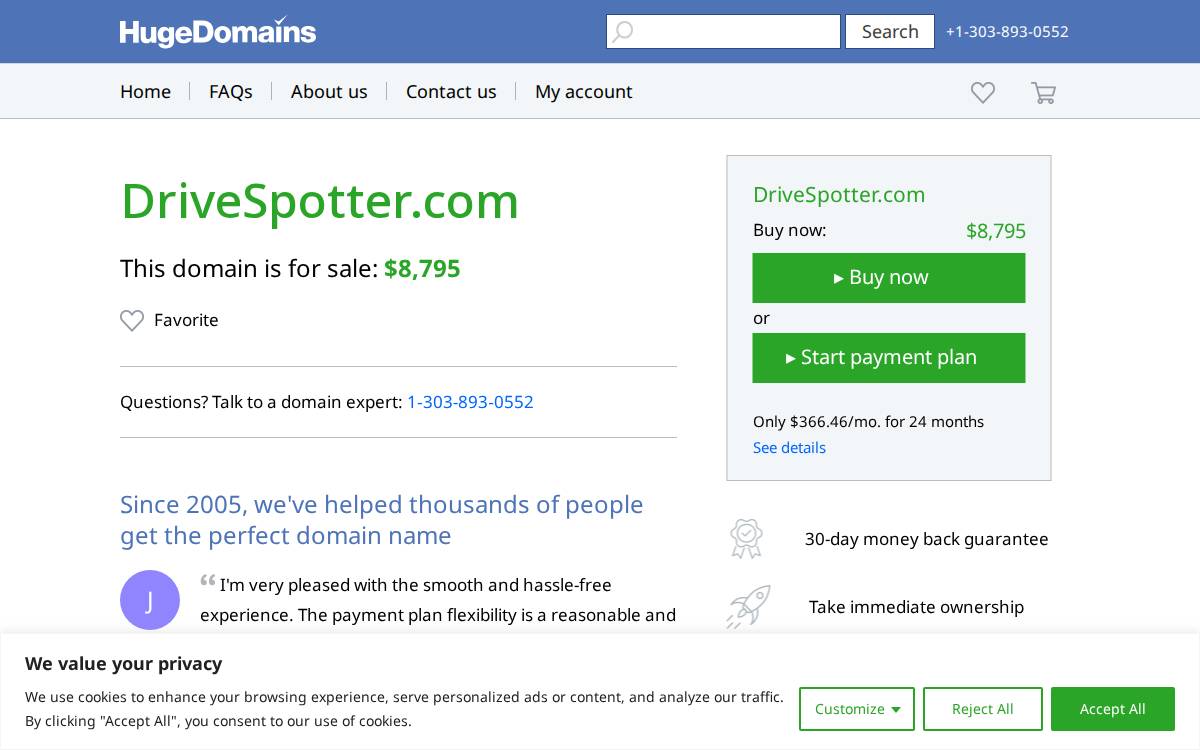 Drive Spotter website preview