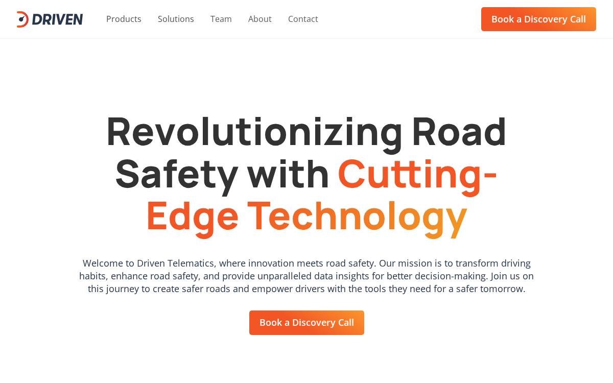Driven Telematics website preview