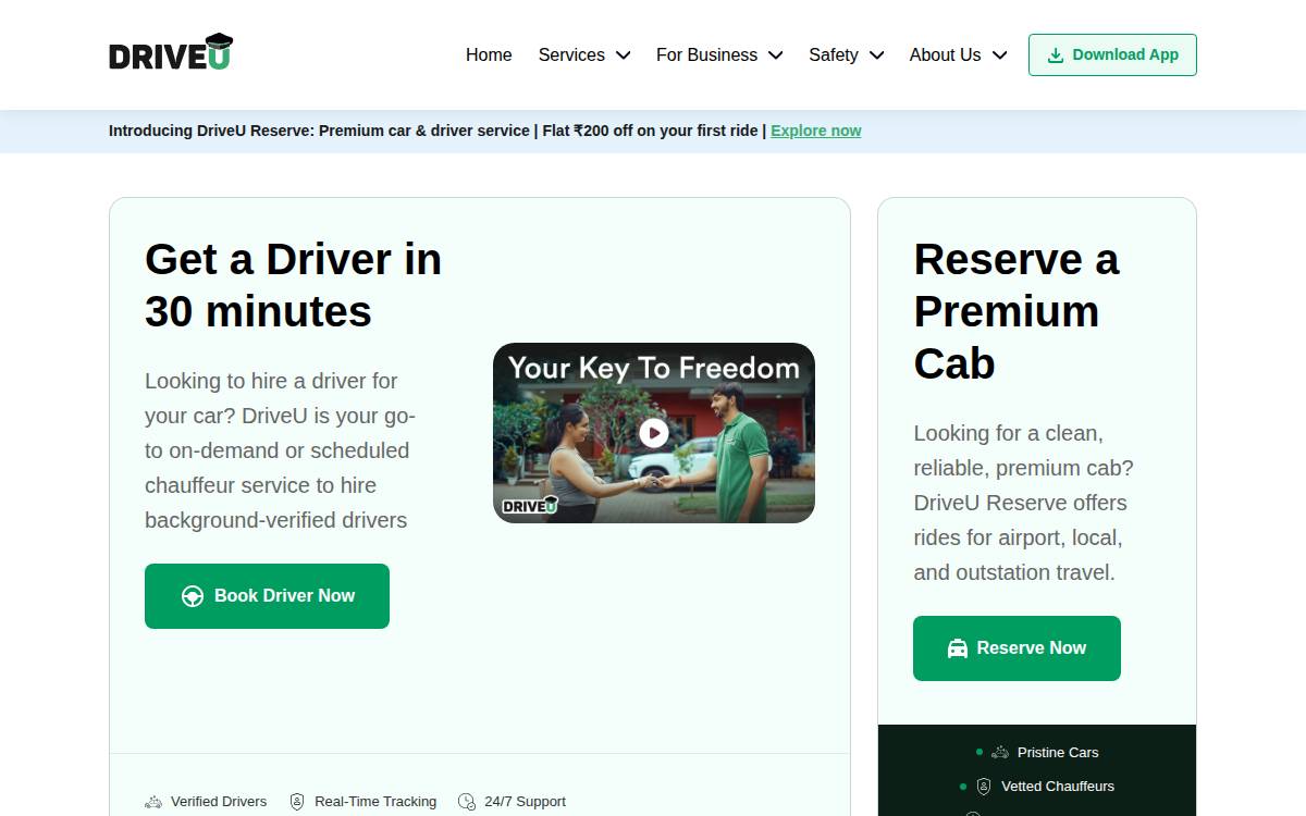 DriveU website preview