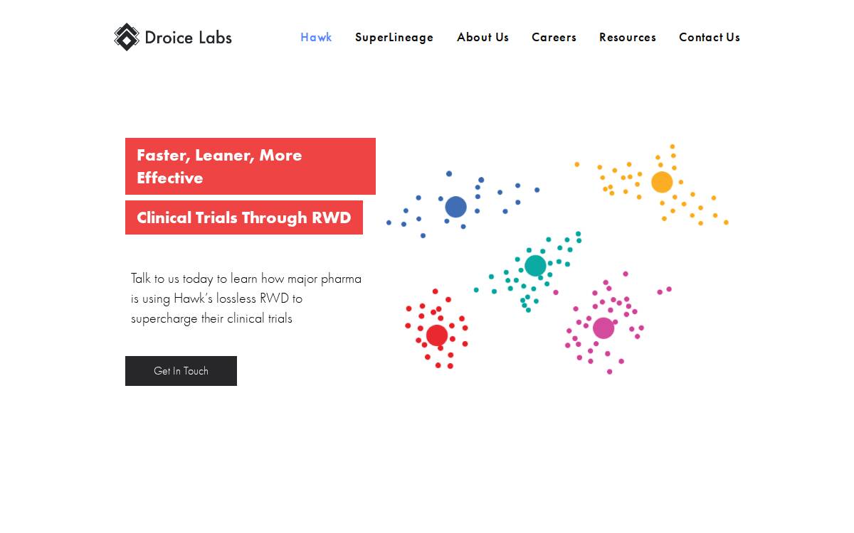 Droice Labs website preview