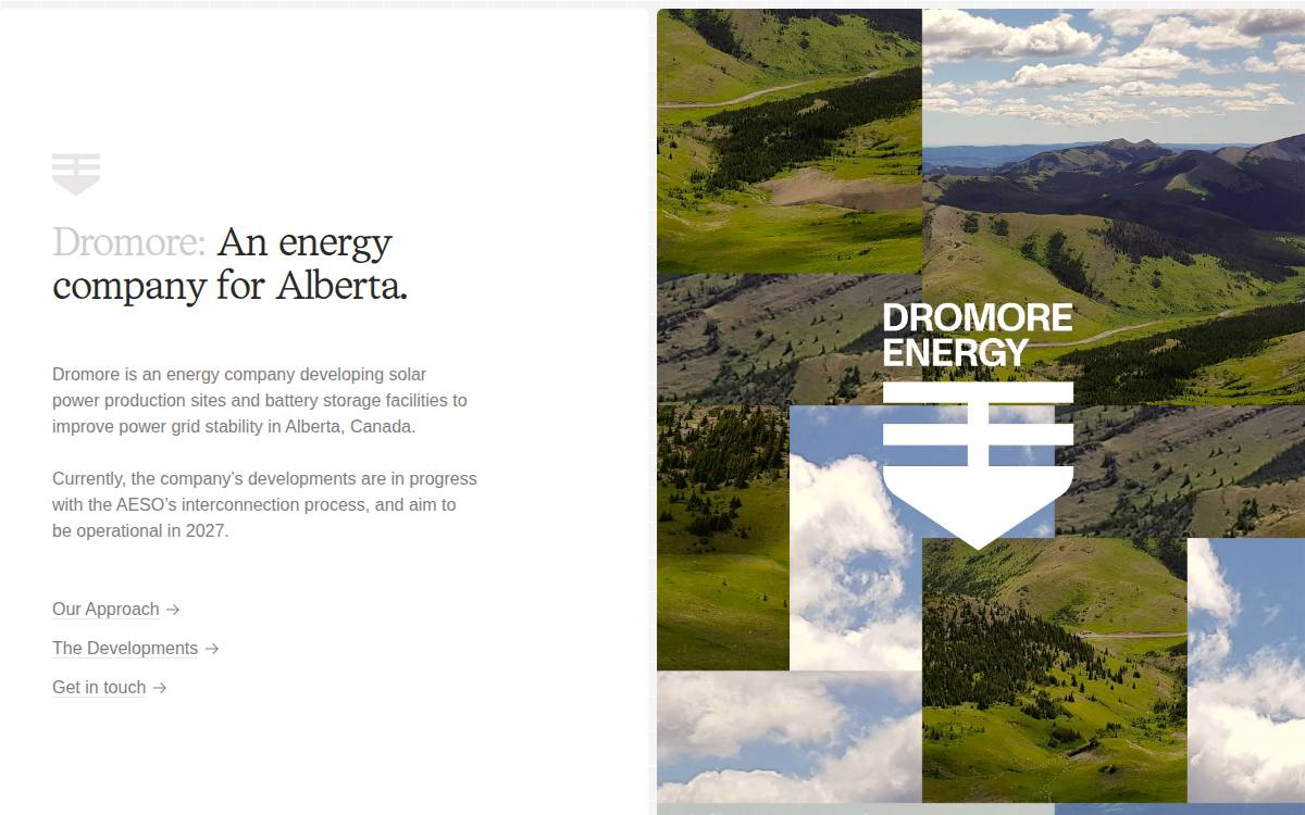 Dromore Energy website preview