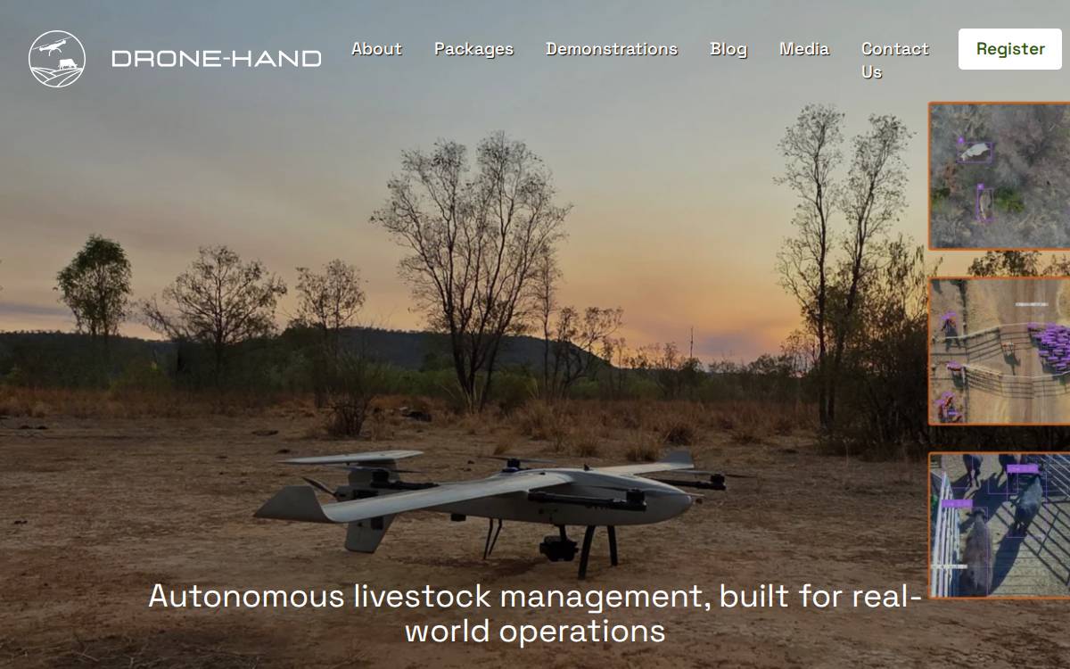 Drone-hand website preview