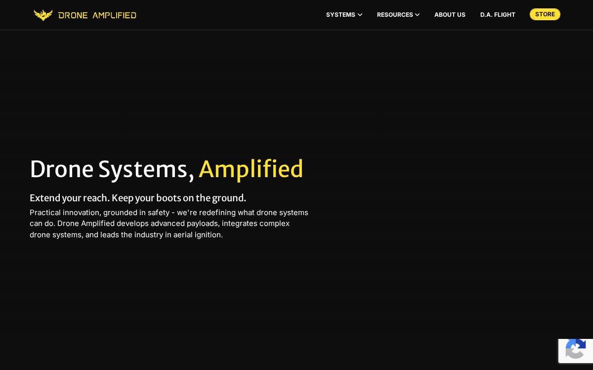 Drone Amplified website preview