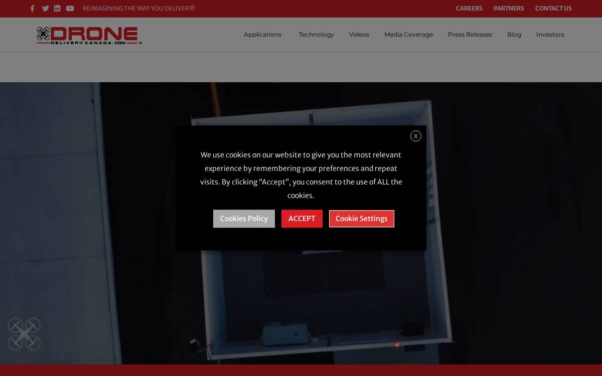 Drone Delivery Canada website preview