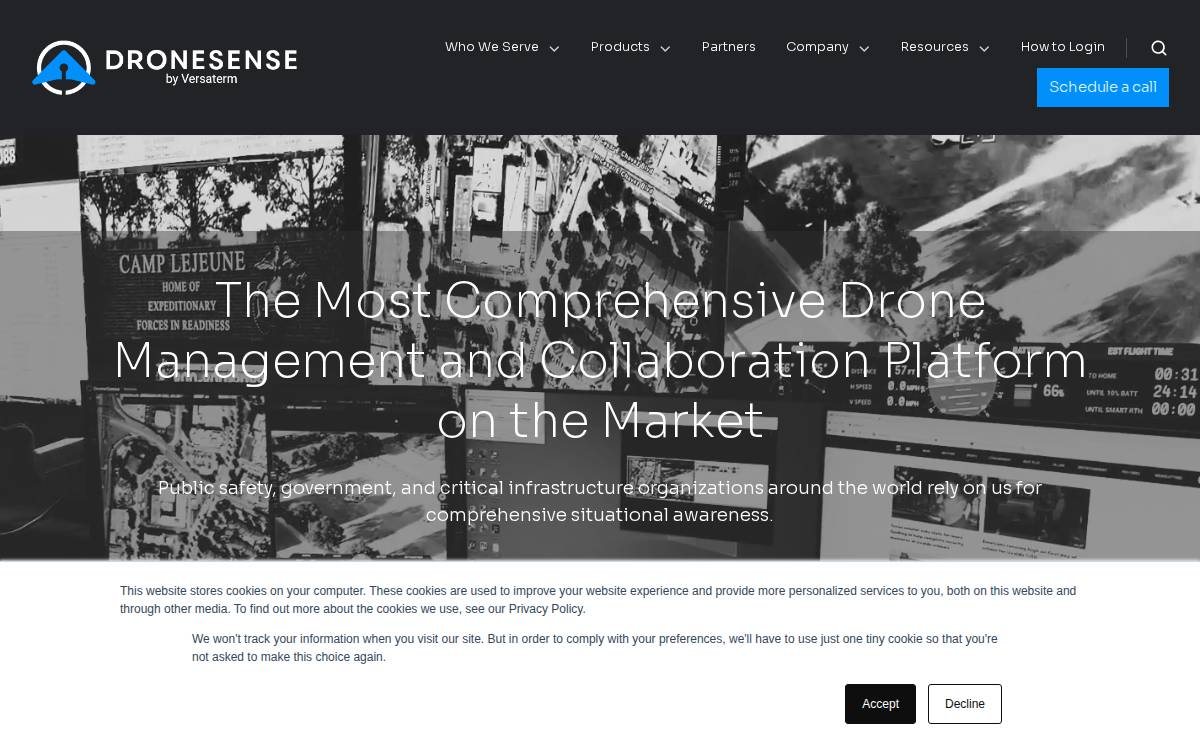DroneSense website preview