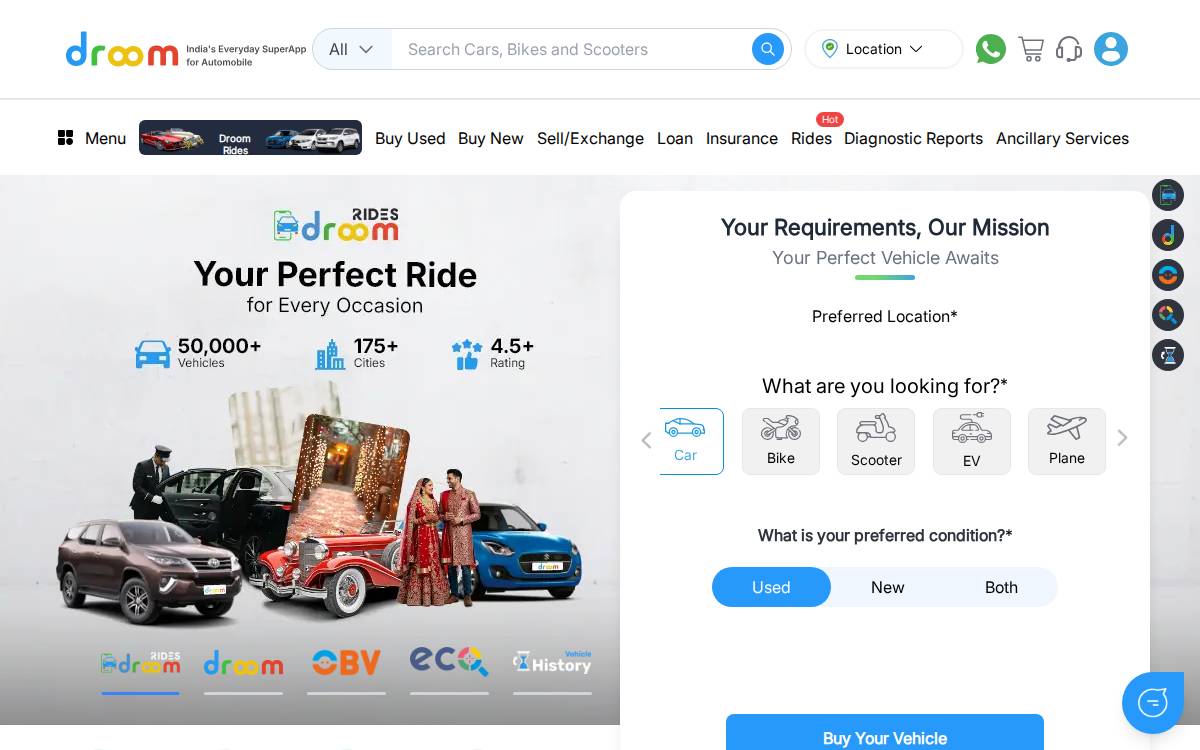 Droom website preview