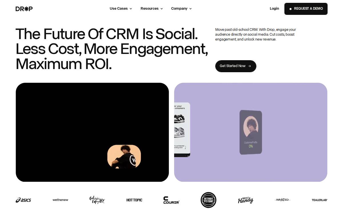 Drop website preview
