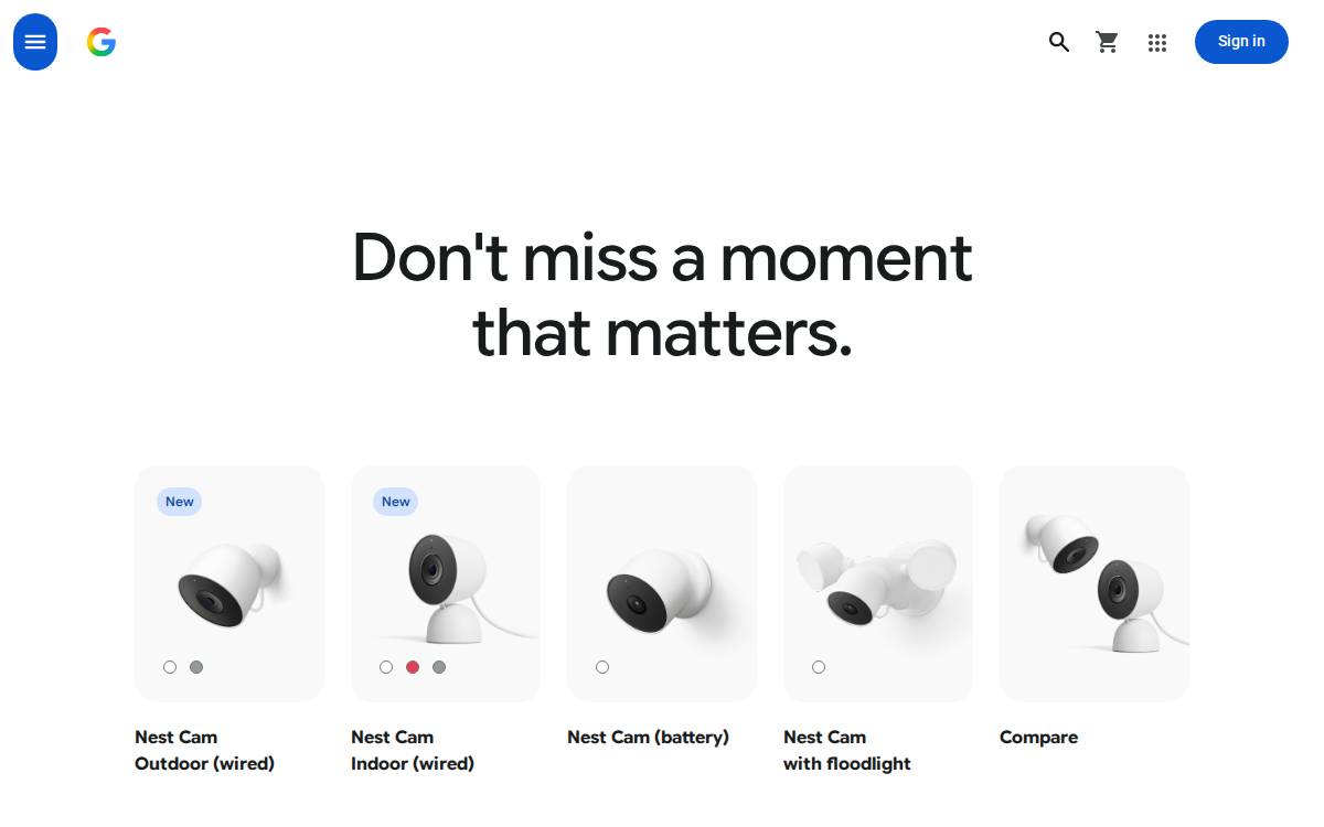 Dropcam website preview