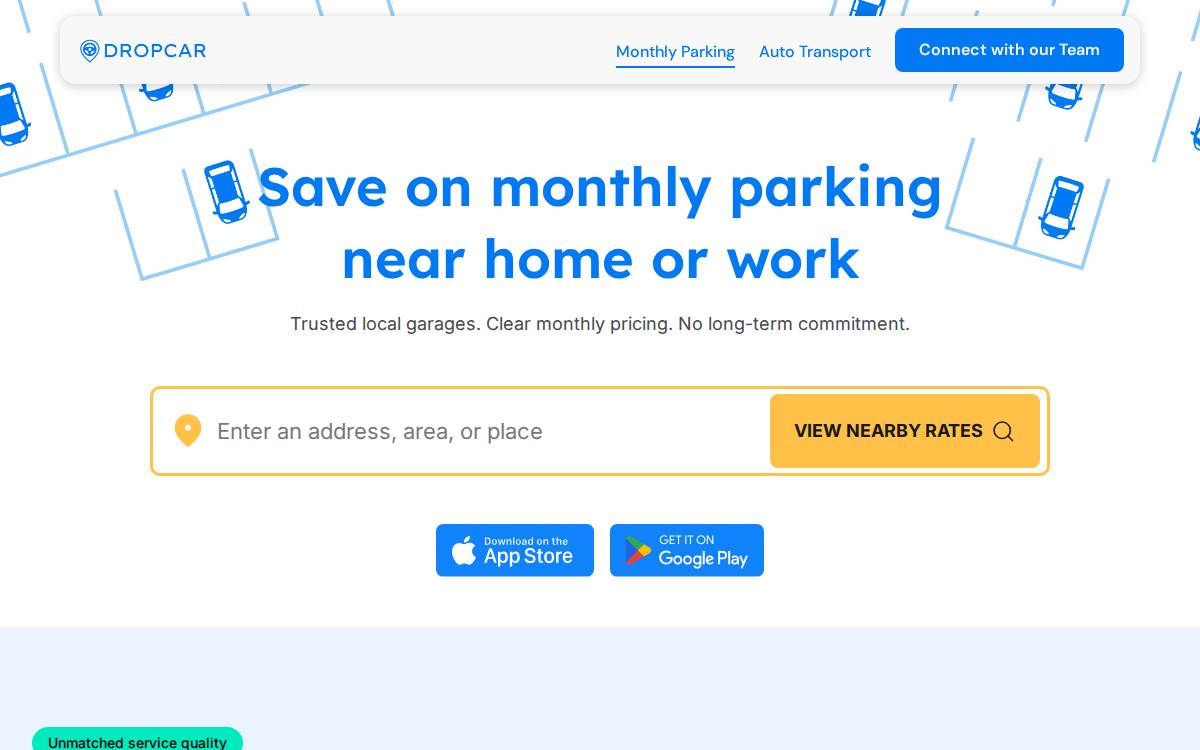 Dropcar website preview