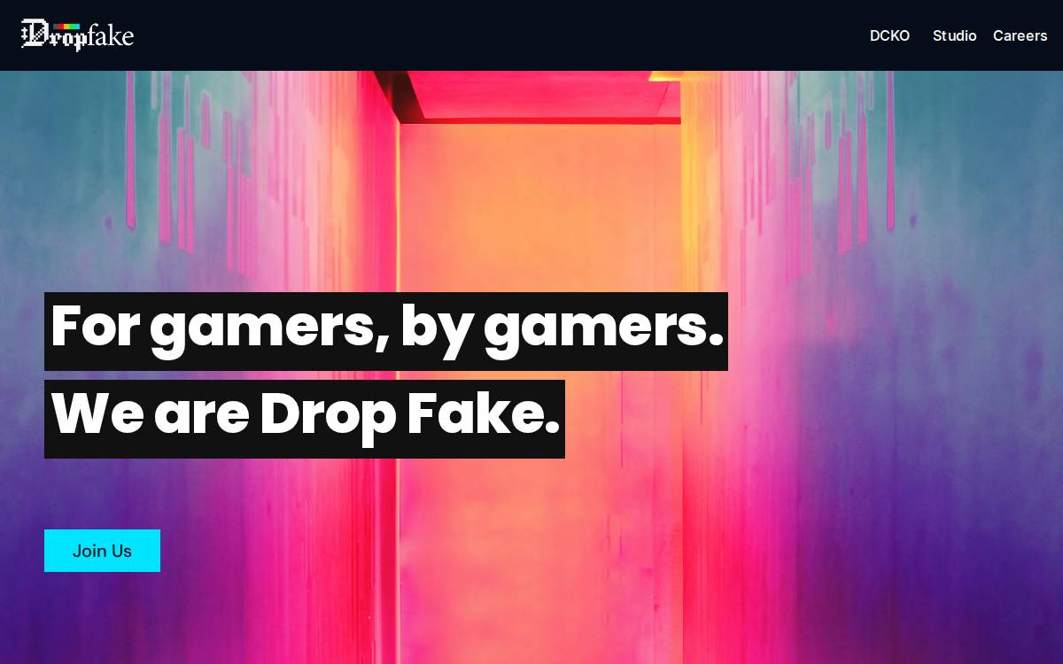 Drop Fake website preview