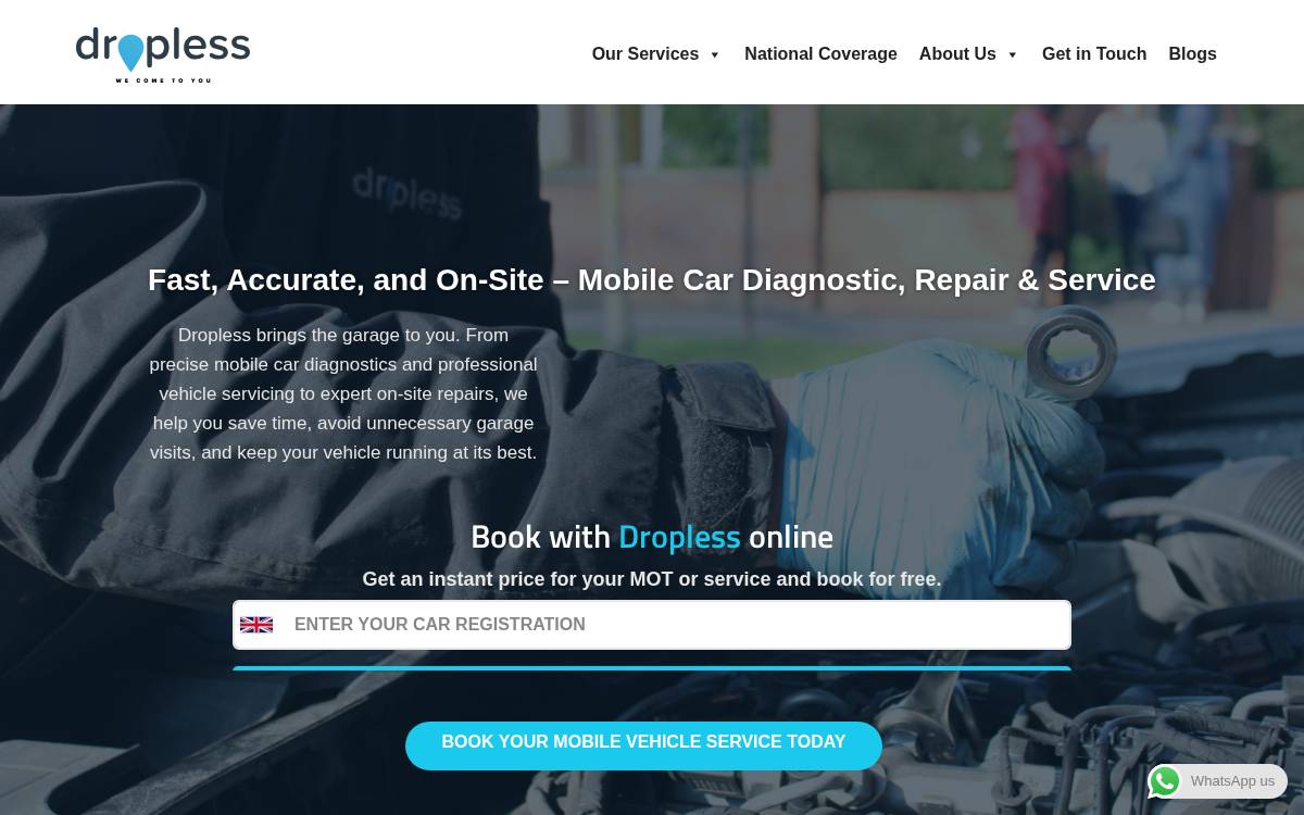 Dropless website preview