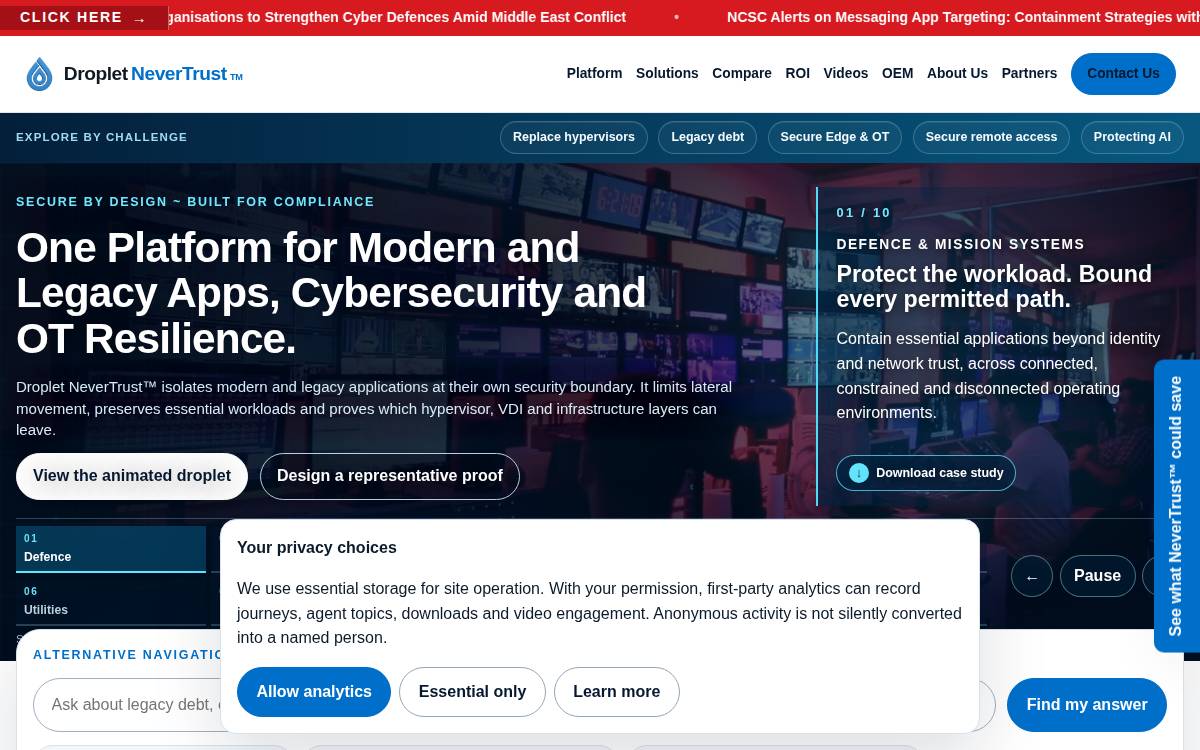 Dropletcomputing website preview