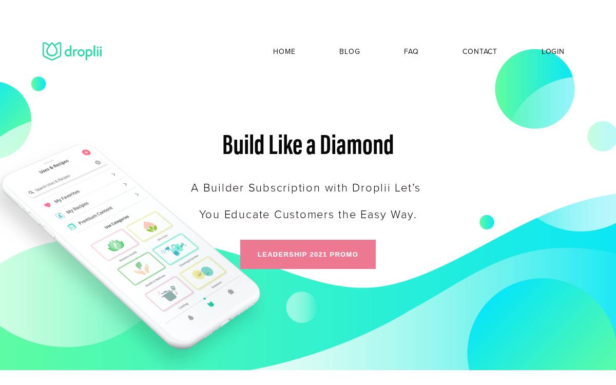 Droplii website preview