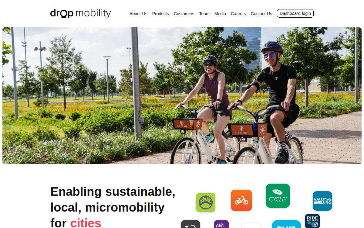 Drop Mobility website preview
