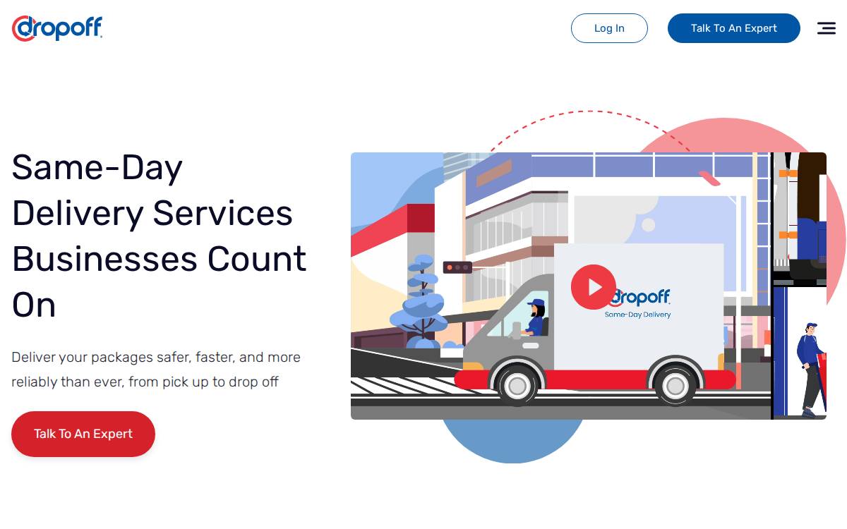 Dropoff website preview