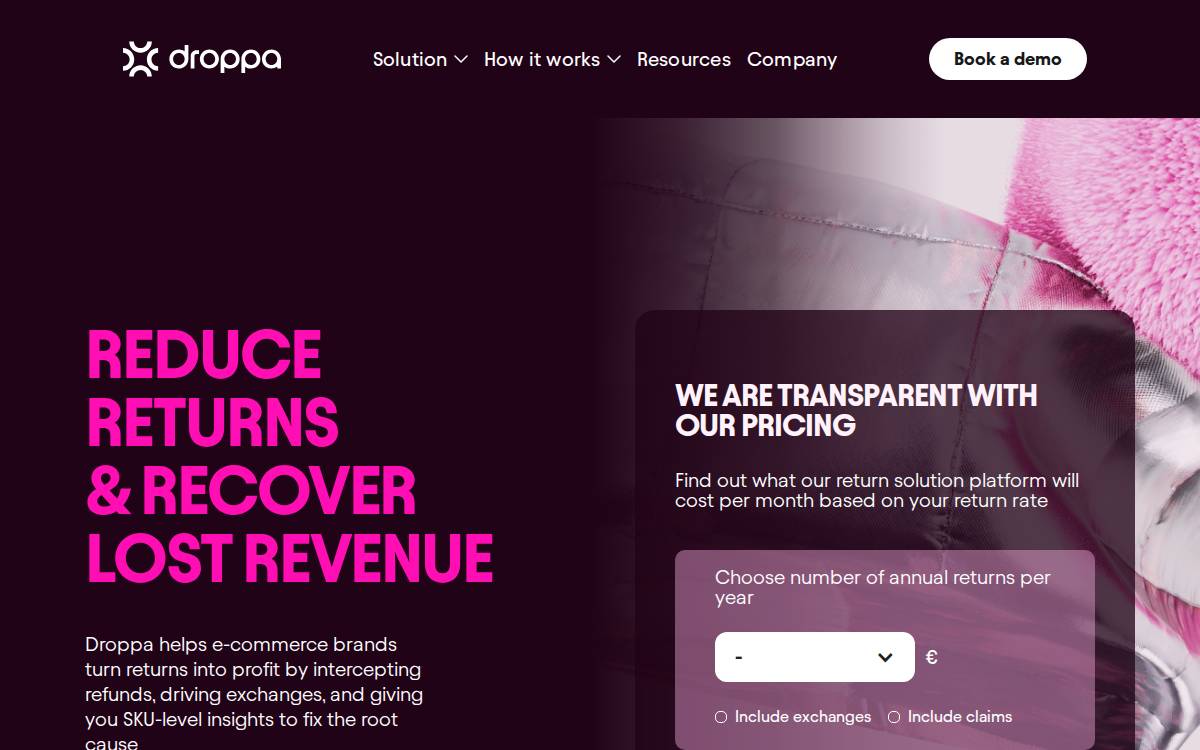 Droppa website preview