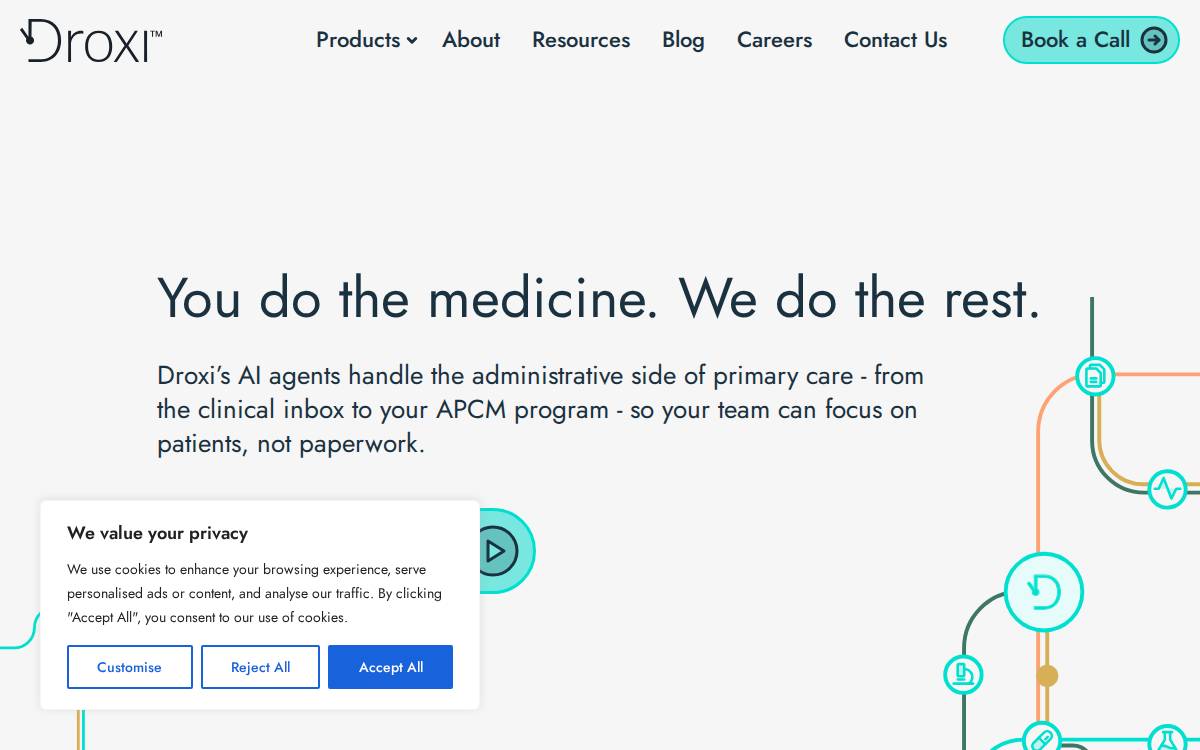 Droxi website preview