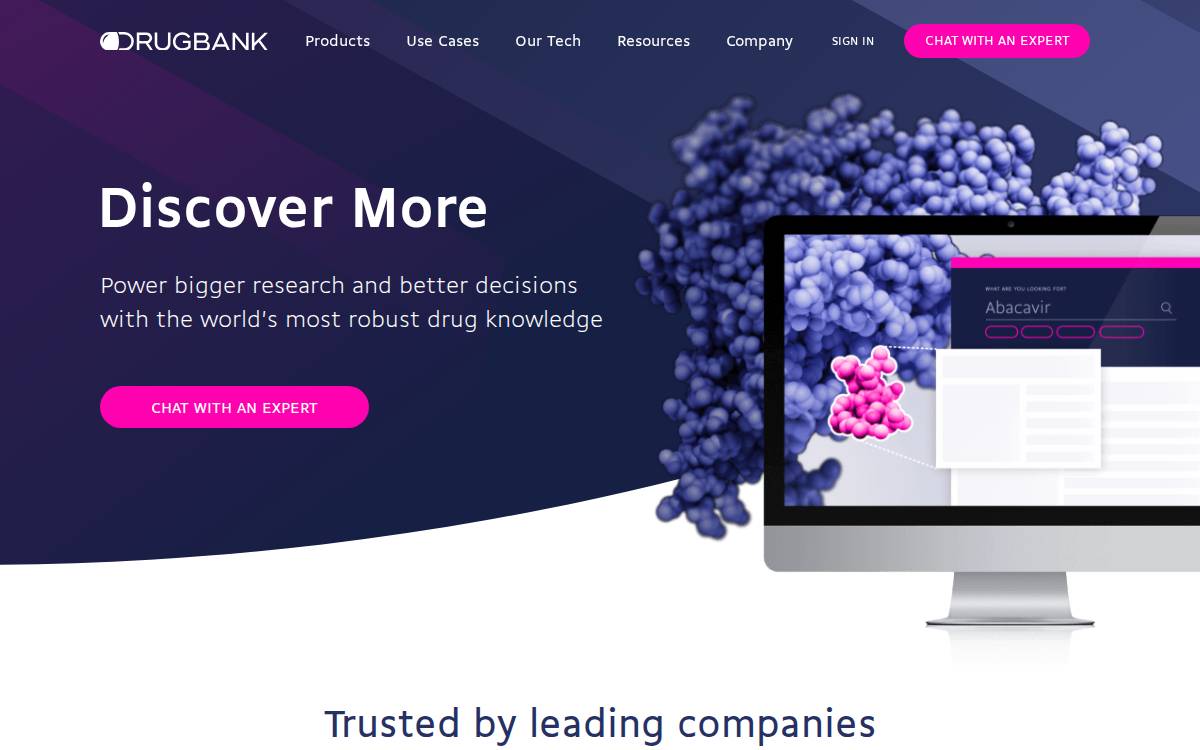 DrugBank website preview
