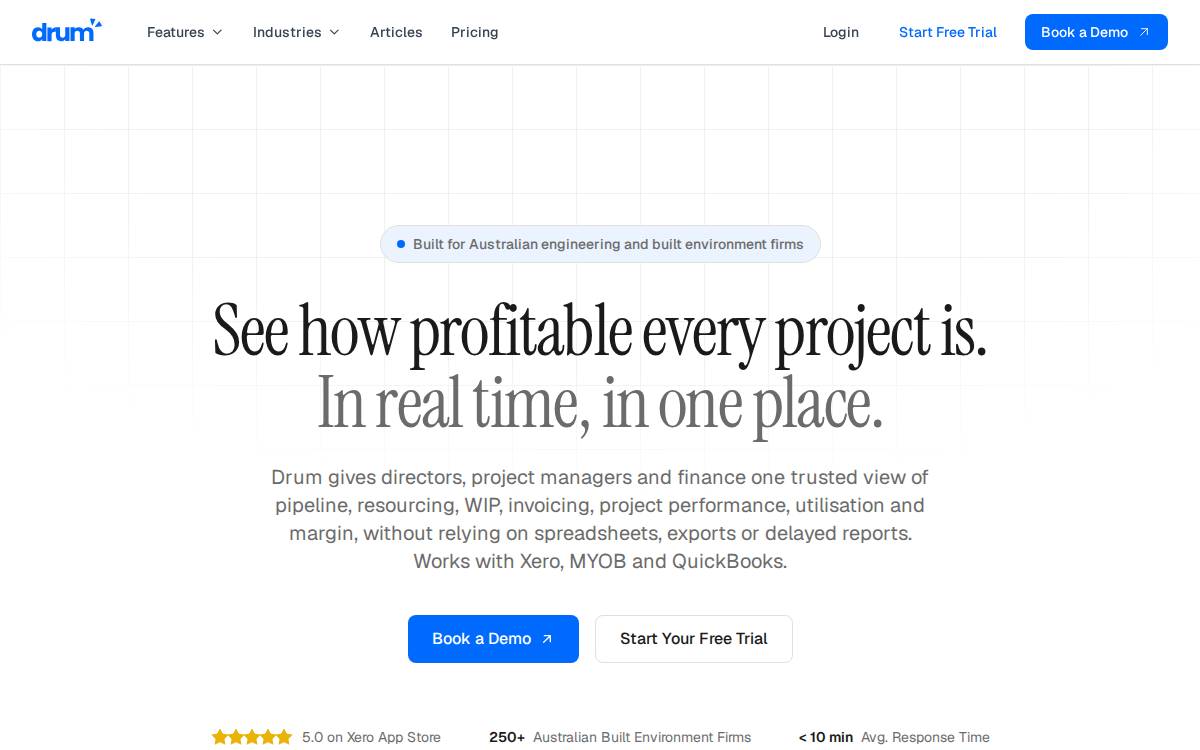 Drum website preview