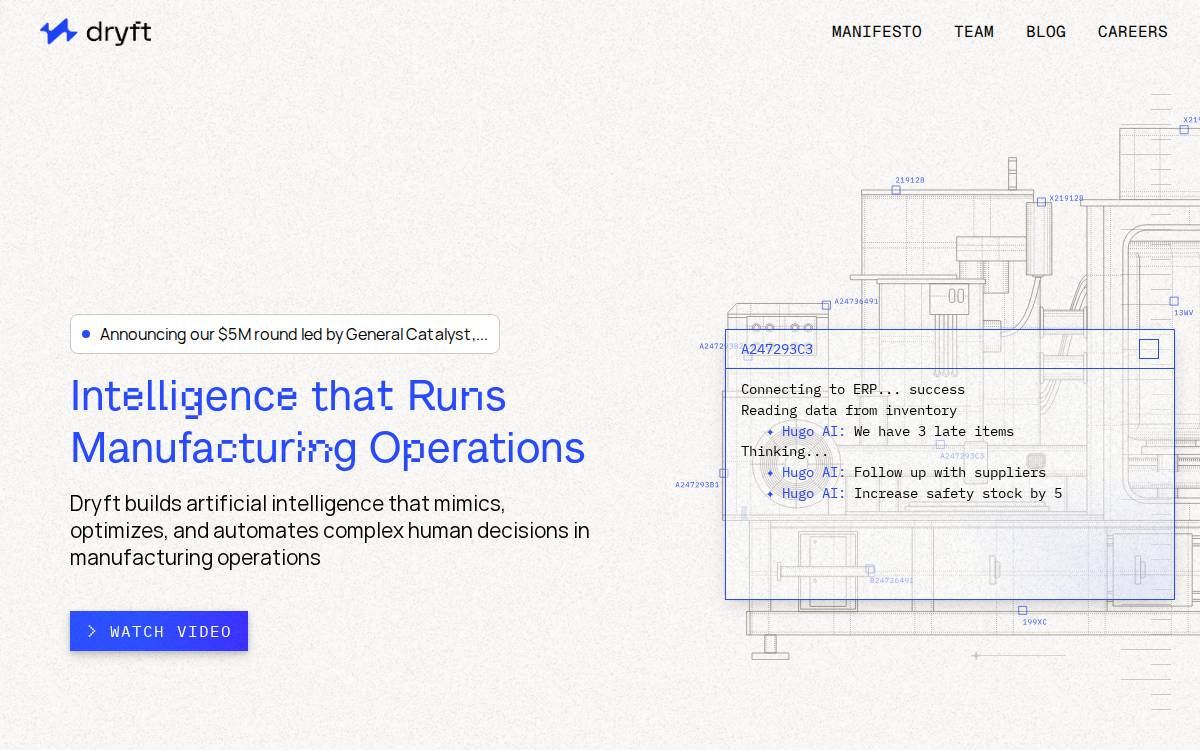 Dryft website preview