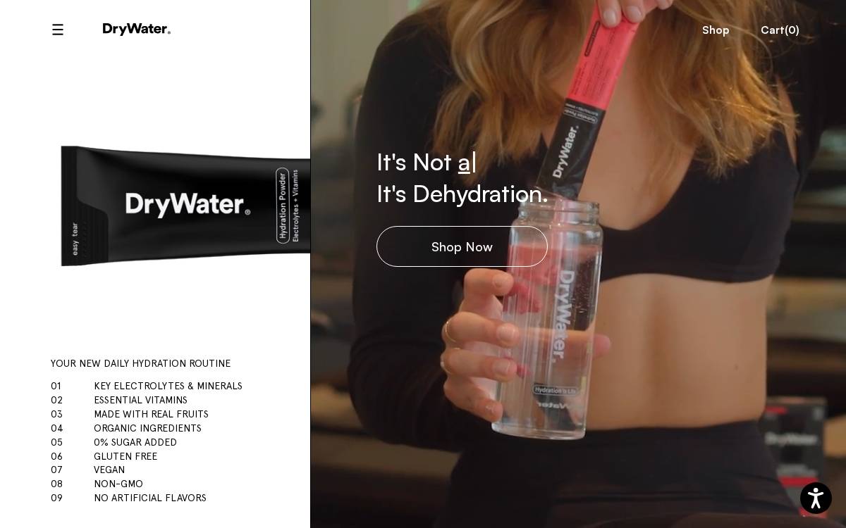 Drywater website preview