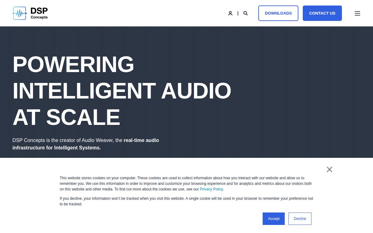 DSP Concepts website preview