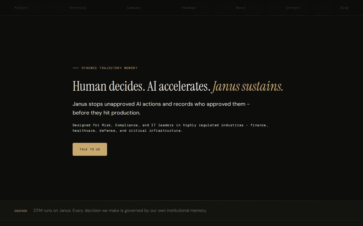 DTM Dynamic Trajectory Memory website preview