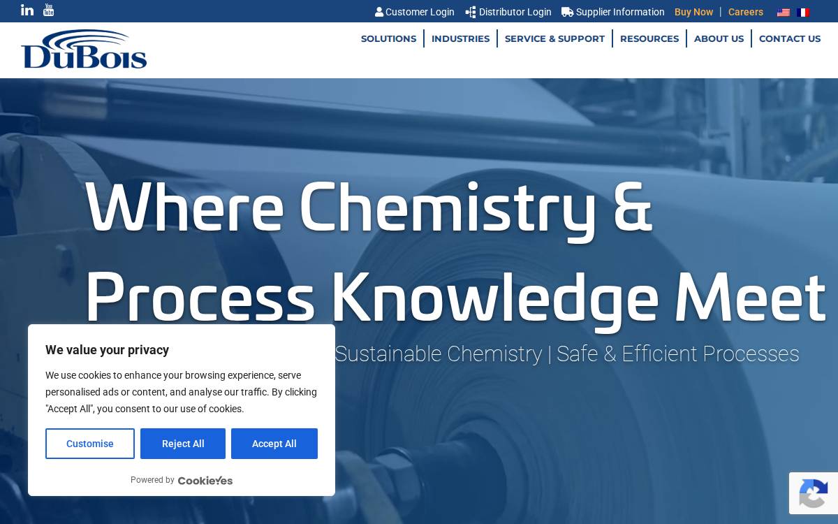 DuBois Chemicals website preview