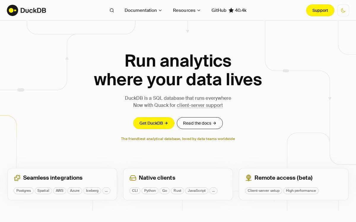 DuckDB website preview
