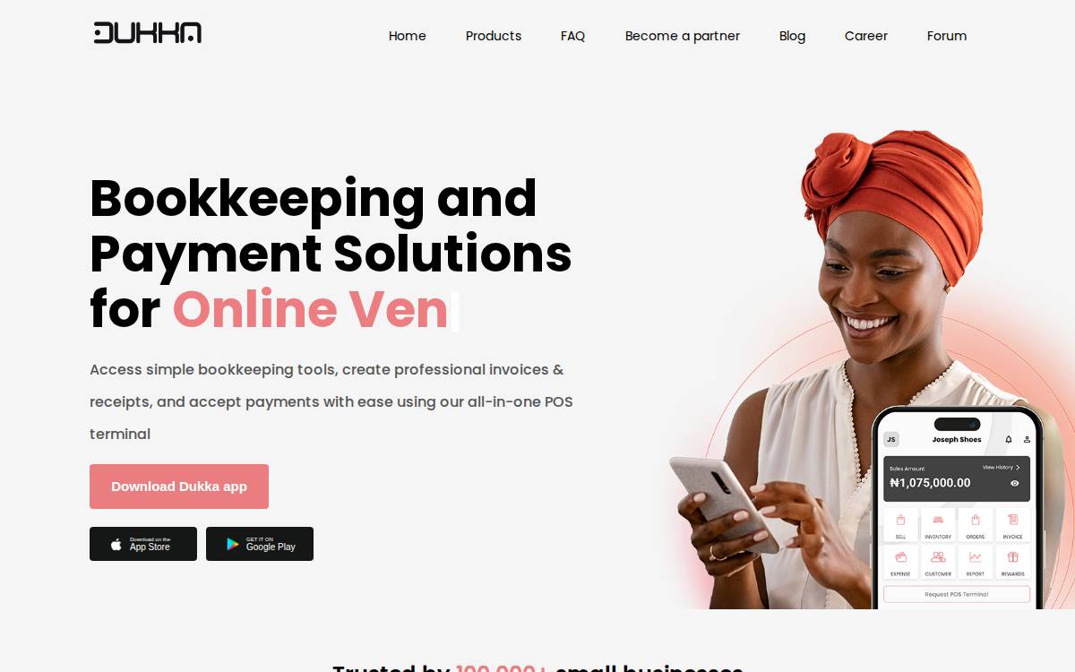 Dukka website preview