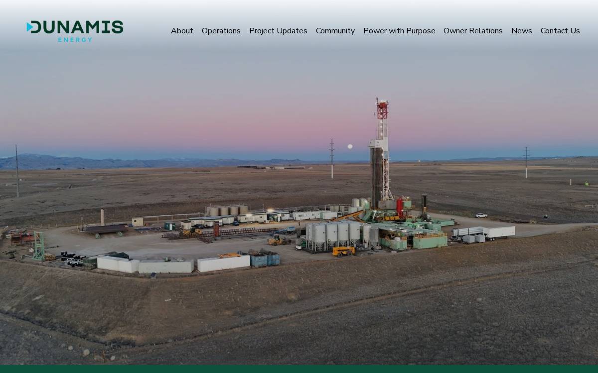 Dunamis Energy website preview