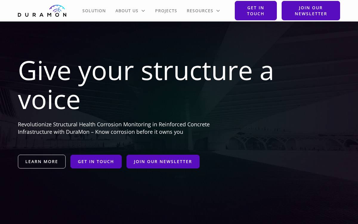 DuraMon website preview
