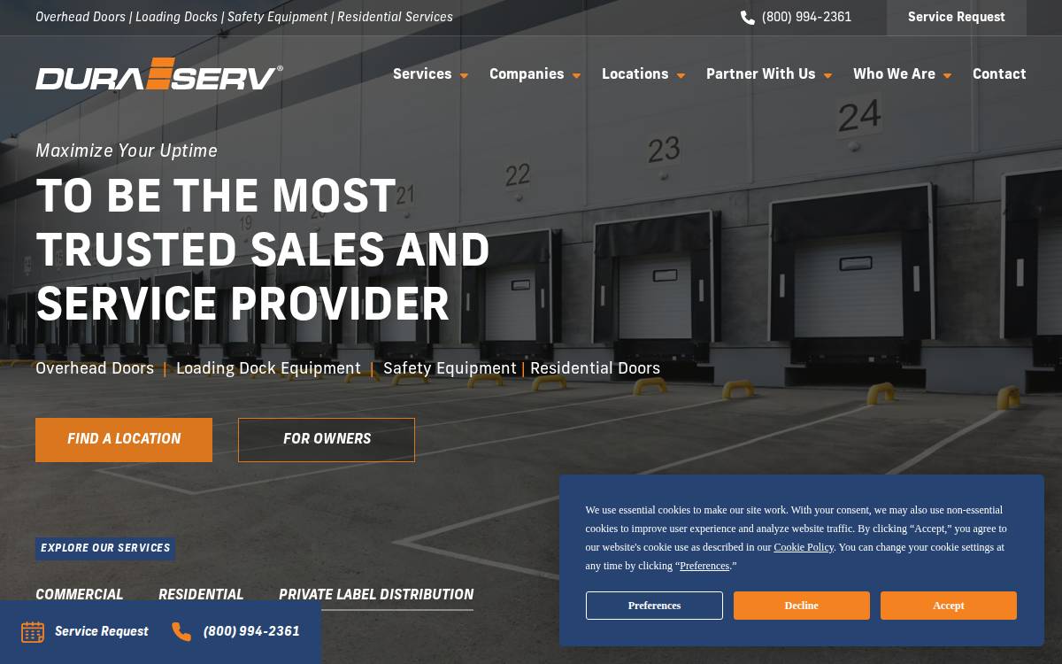 Duraservcorp website preview