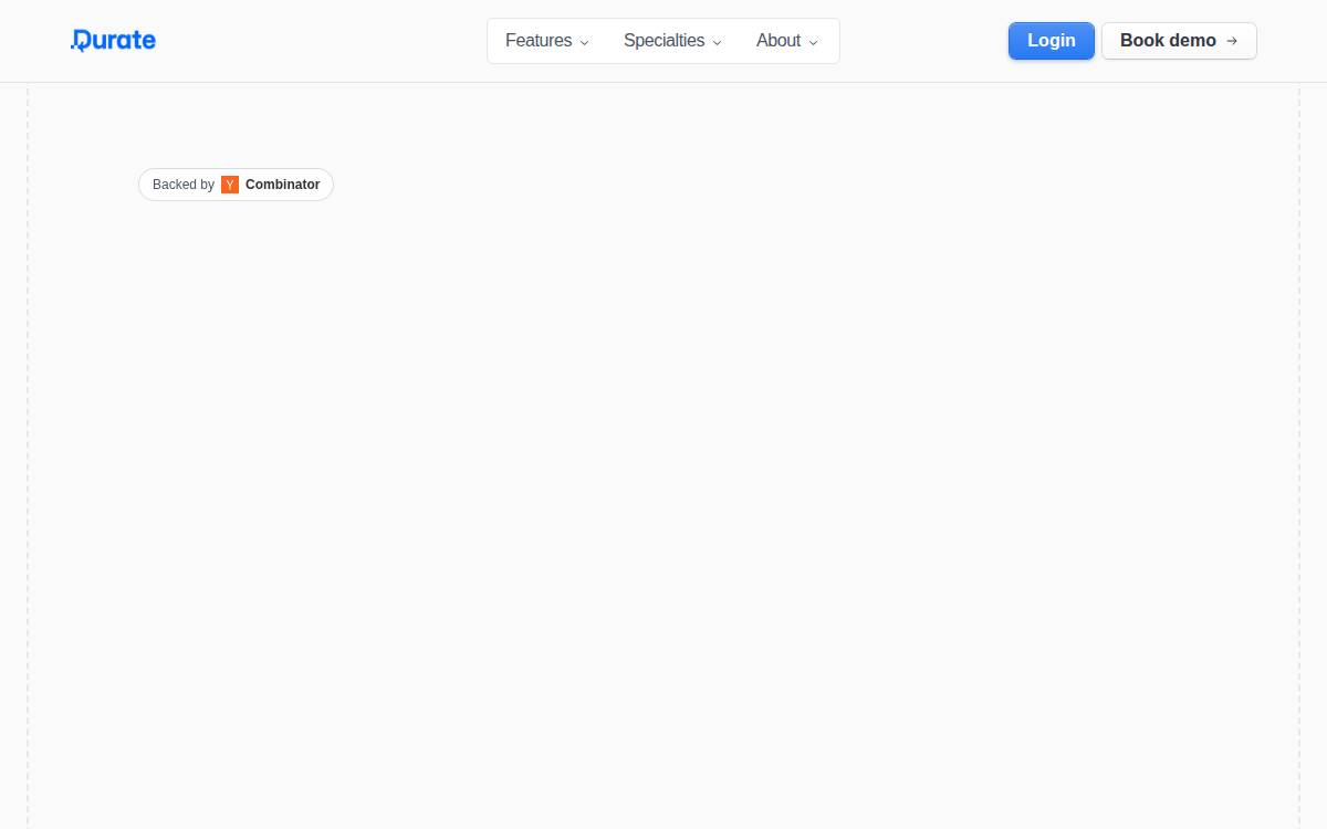 Durate website preview