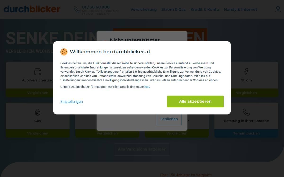 Durchblicker website preview