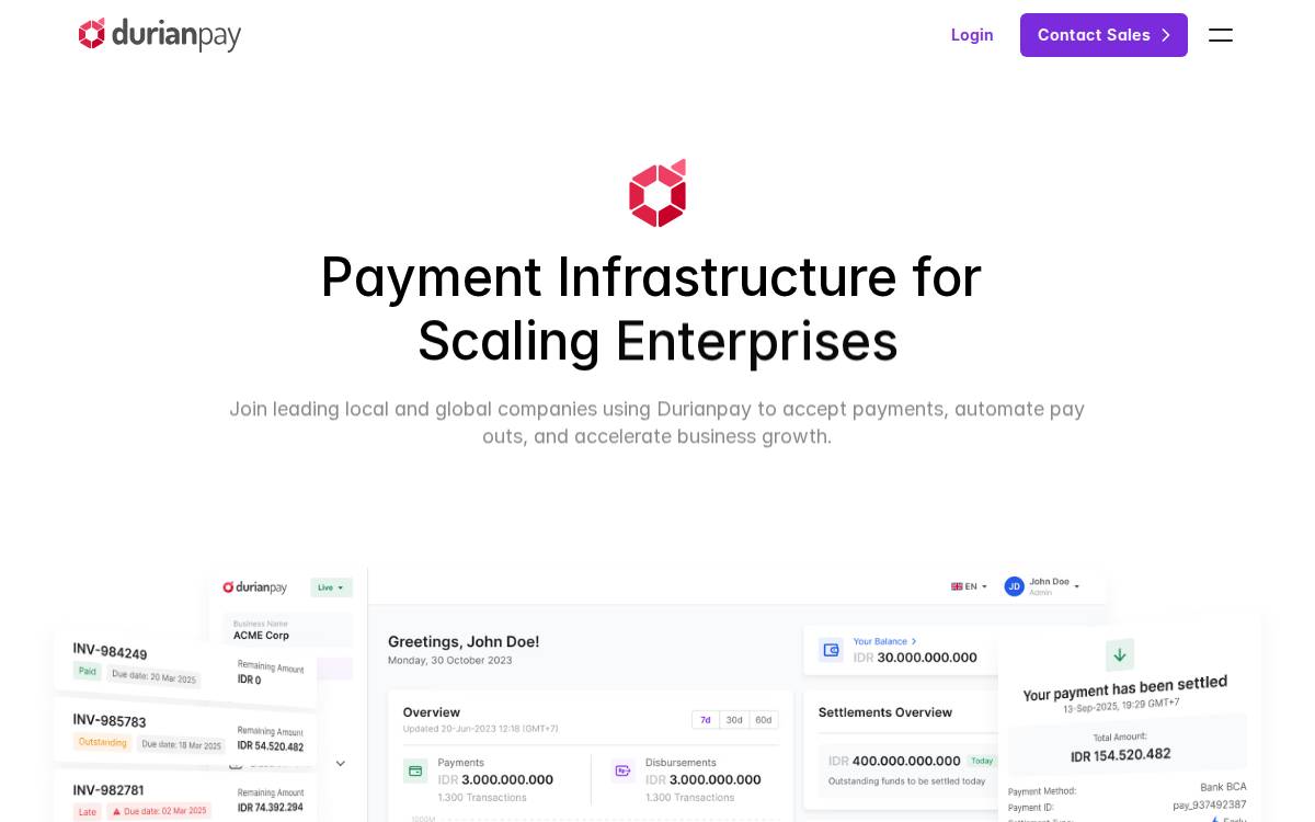 Durian Pay website preview