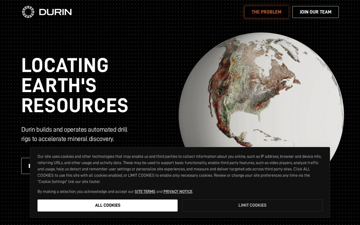 Durin website preview