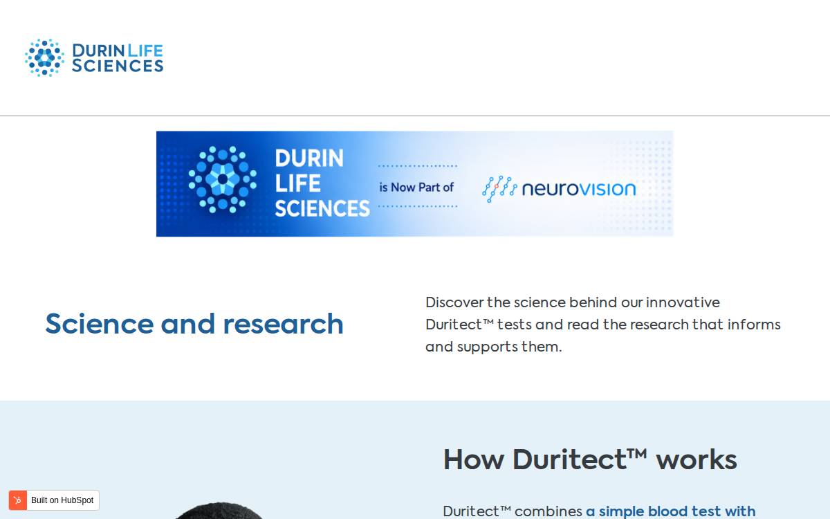 Durintechnologies website preview