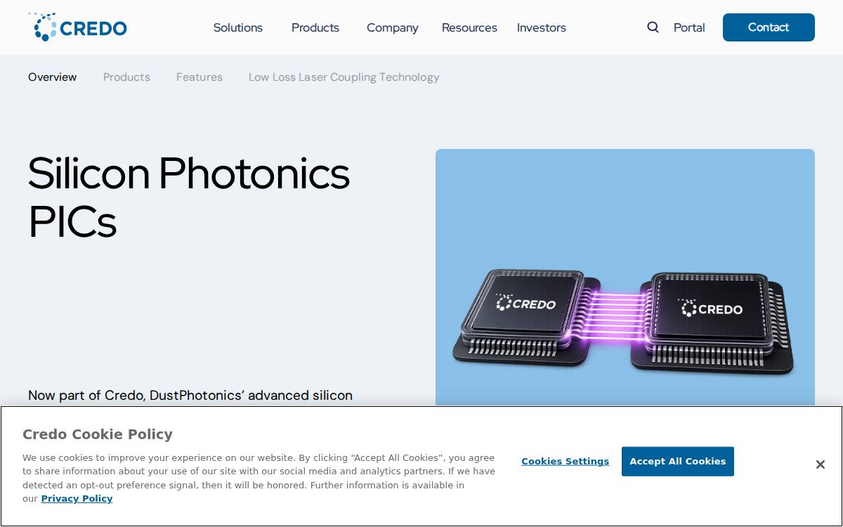 Dust Photonics website preview