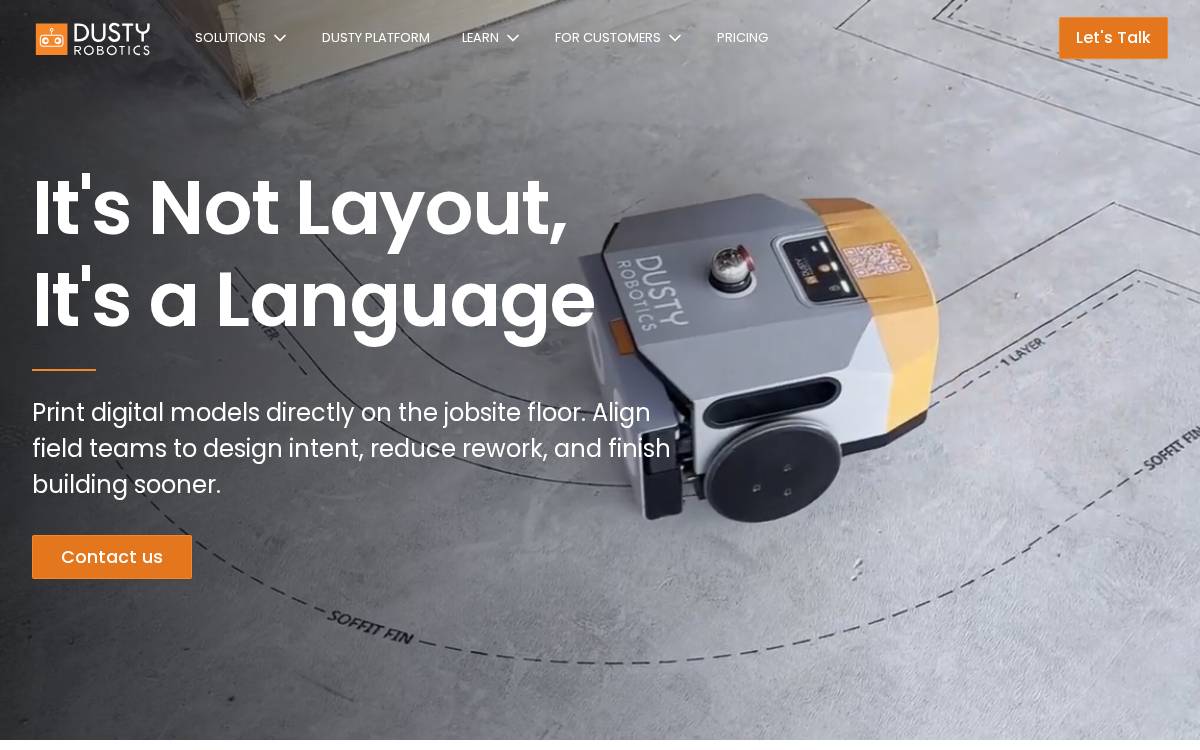 Dusty Robotics website preview