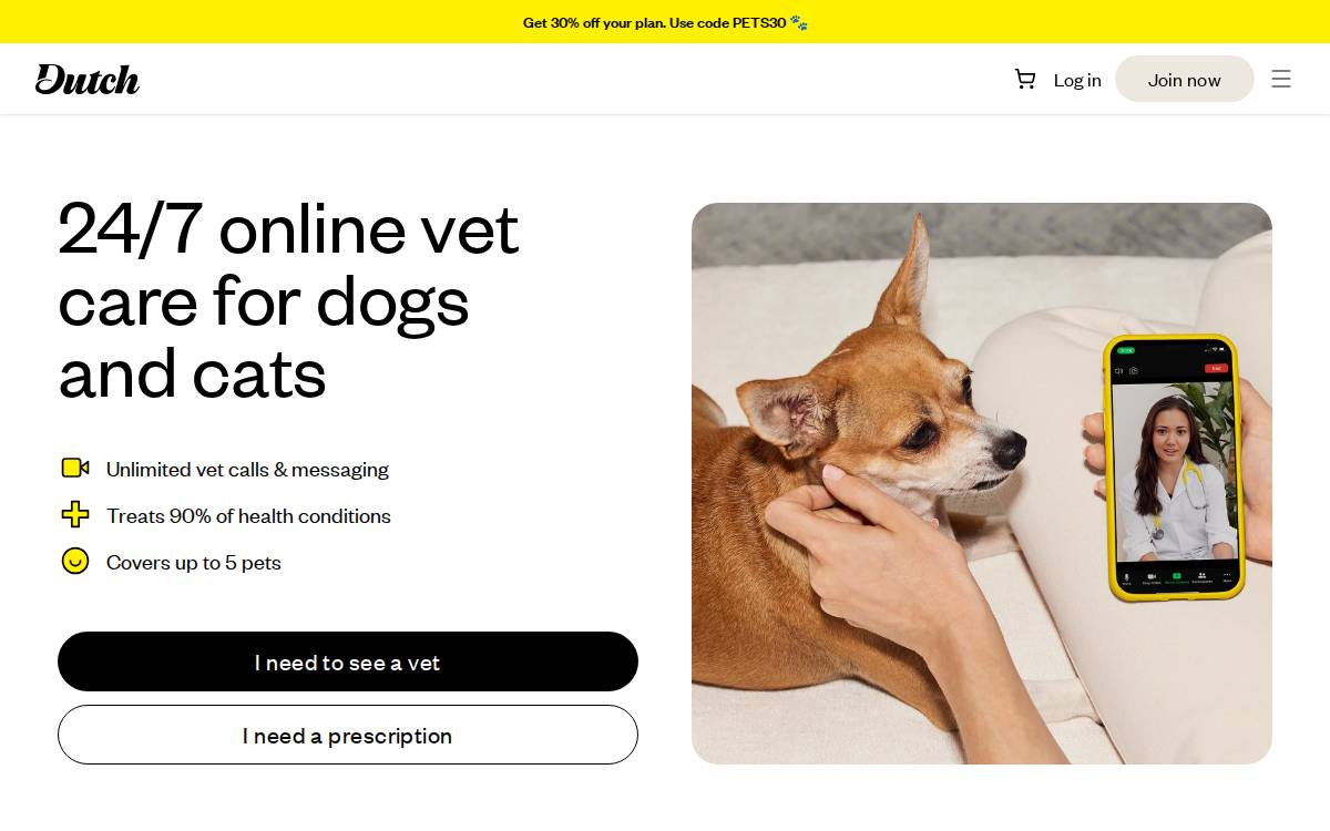 Dutch Veterinary telemedicine website preview