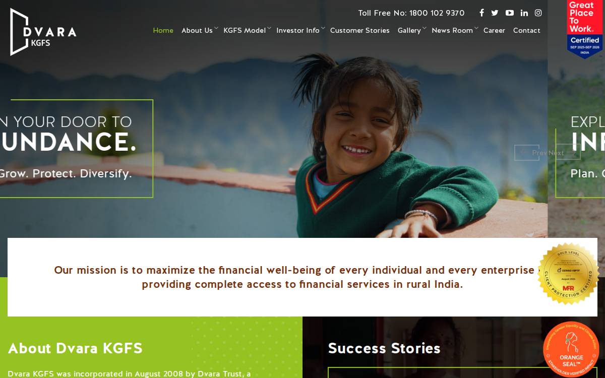 Dvara website preview