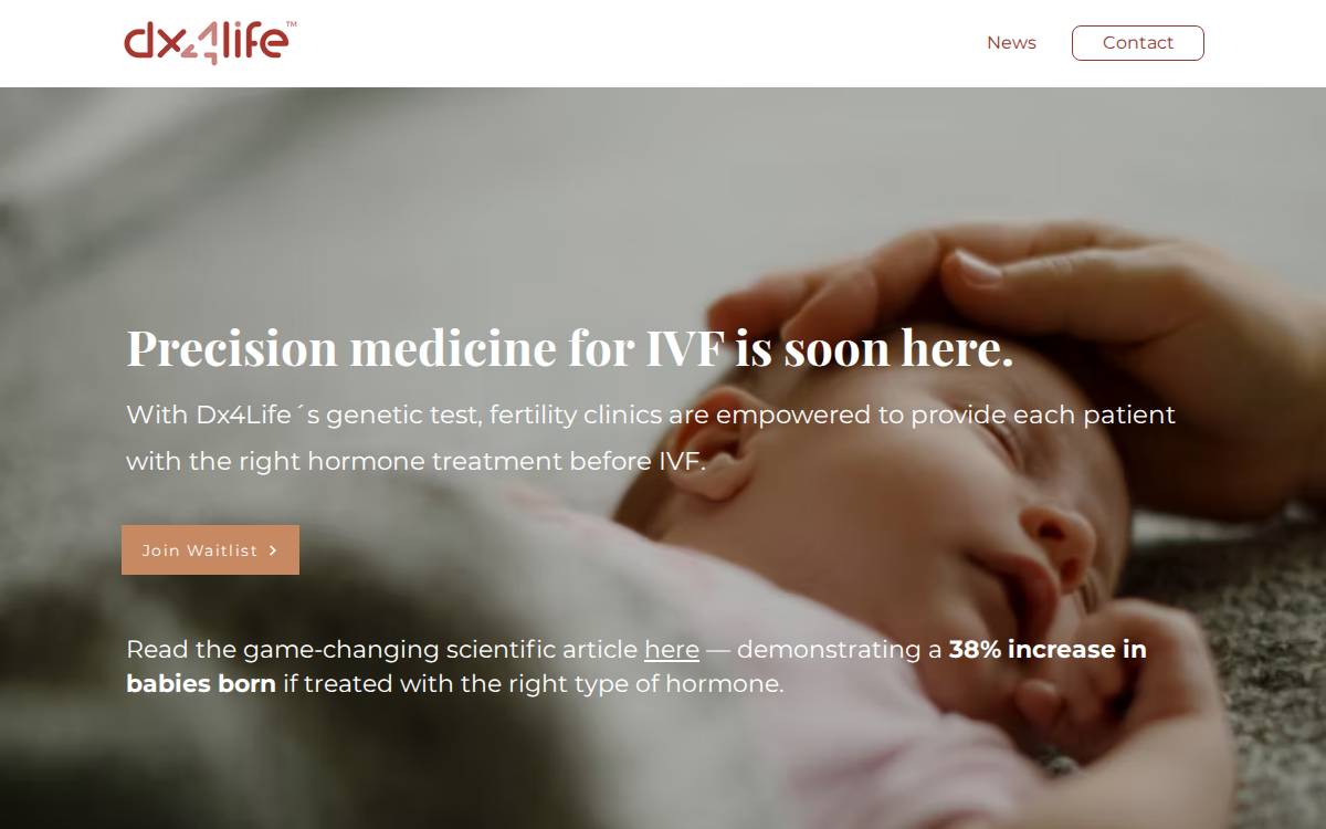Dx4Life website preview