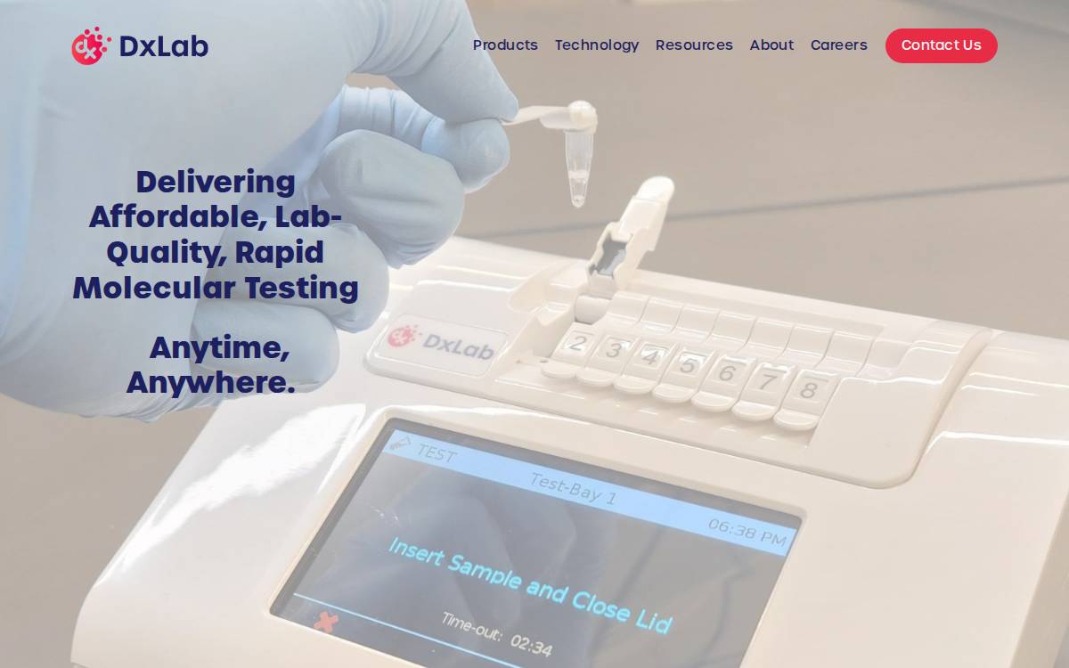 Dxlab website preview