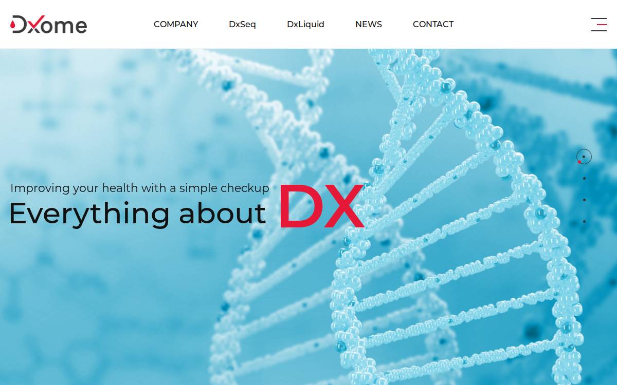 Dxome website preview