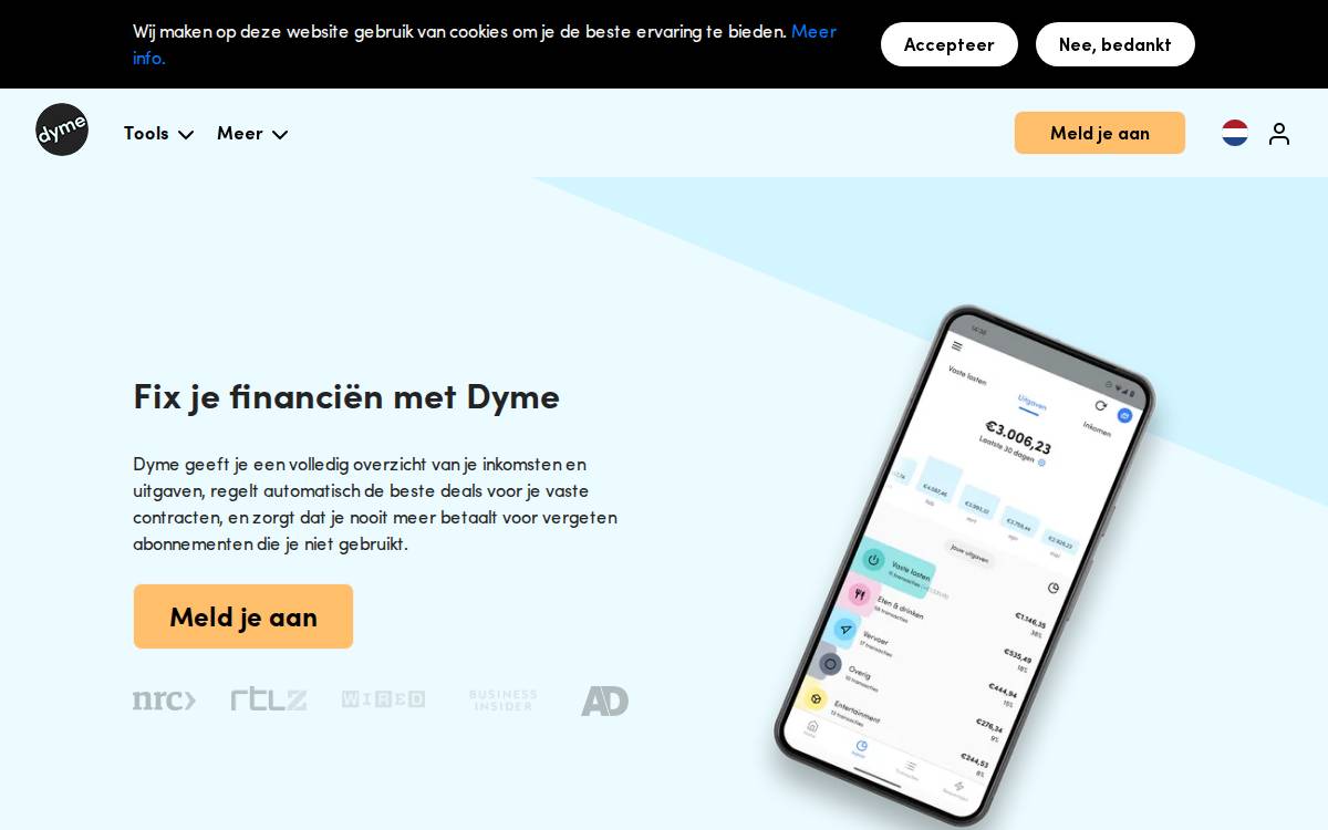 Dyme website preview